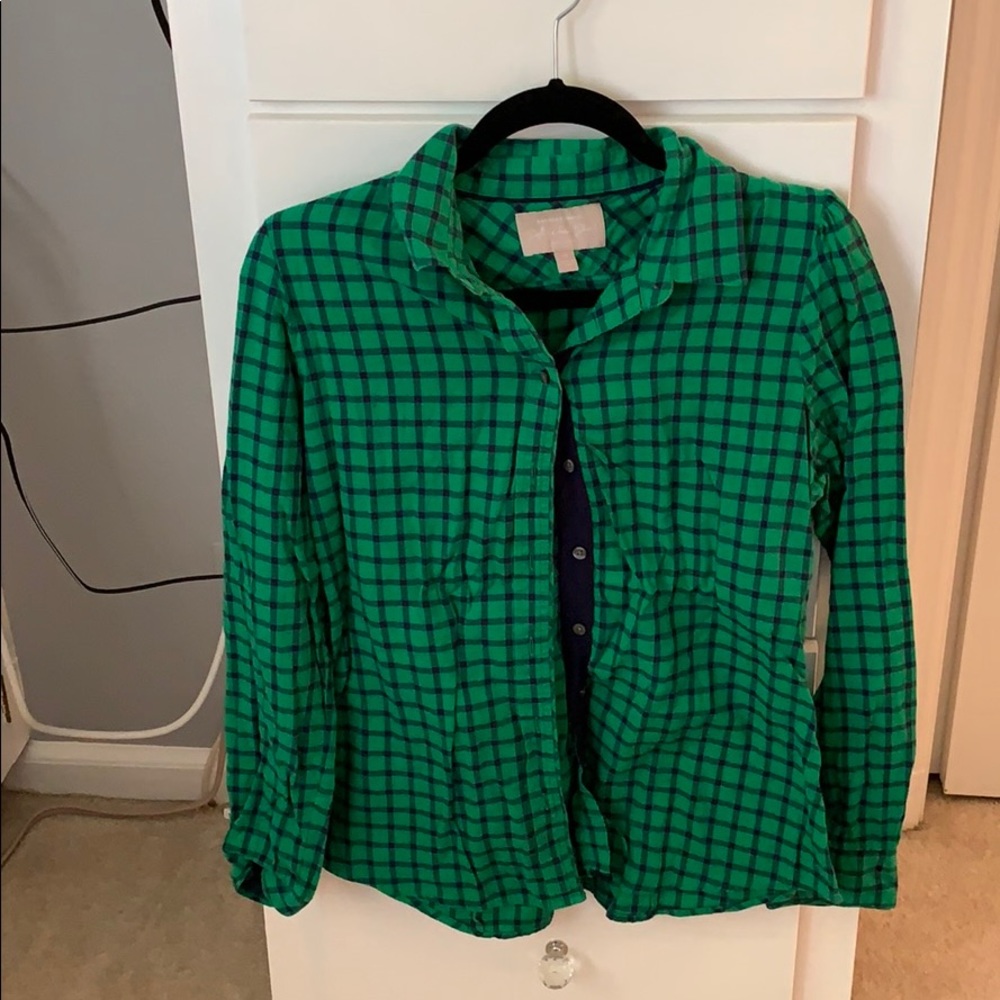 Banana Republic checkered long sleeve